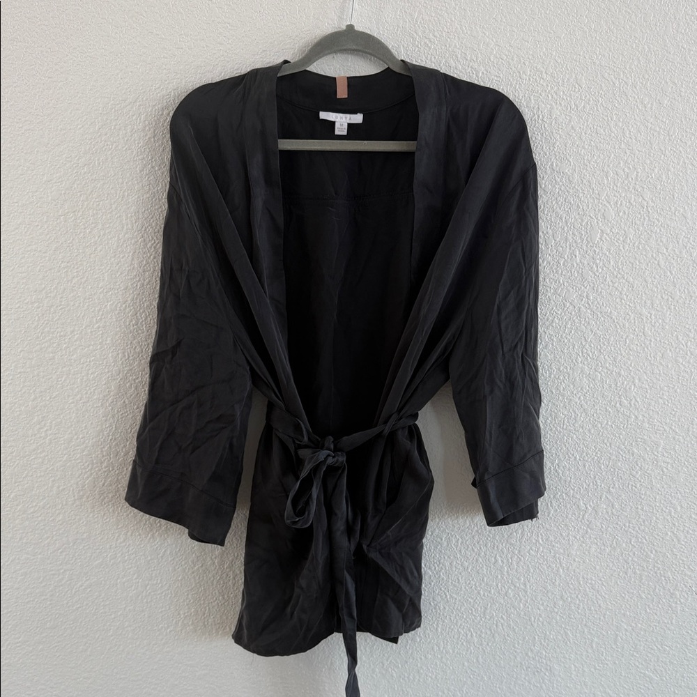 Lunya silk Fringe Short Robe